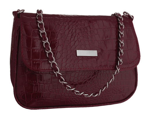 Chantelle Burgundy Mock Croc Handbag