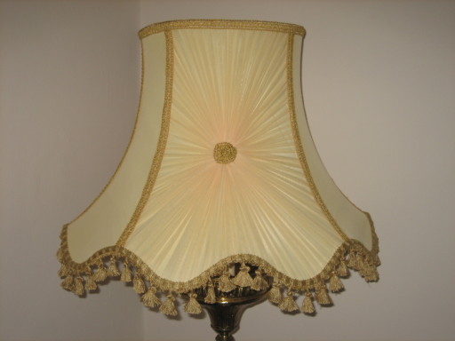 chiffon pleated lampshade handmade in the UK
