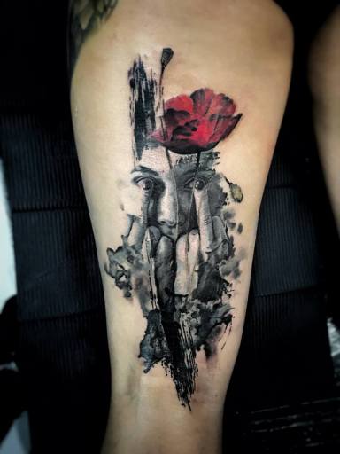 crazy London Blue Lady Tattoo 