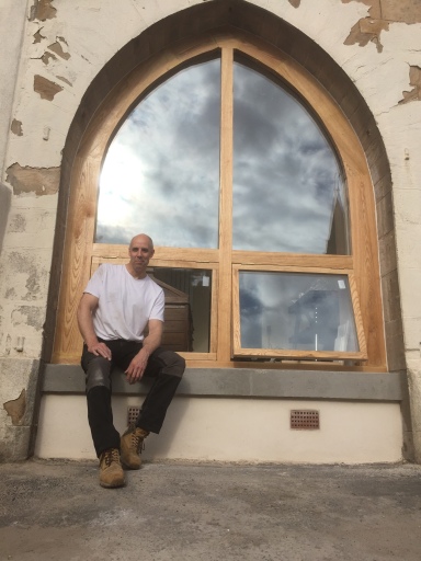 Stunning Bespoke Arched Window in Solid Oak