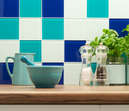 Tiles Away-Cobalt, Pacific and Whisper tiles