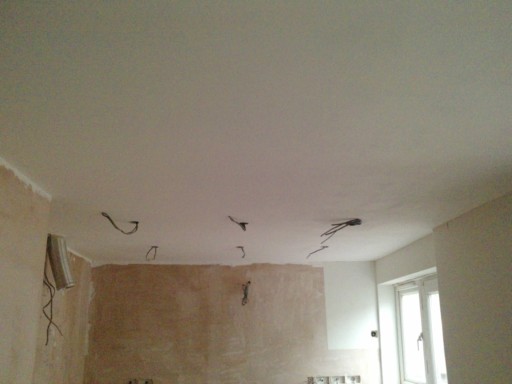 Kitchen ceiling now painted. Ceiling area size 25 Meter Sq