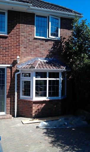 Side extension before brick tinting