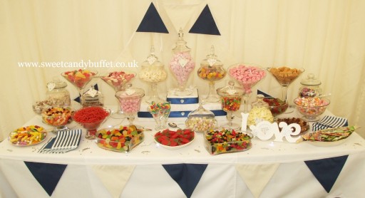 Wedding sweets buffet table candy cart Mansfield