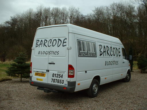 Sameday Courier Van, Barcode Logistics