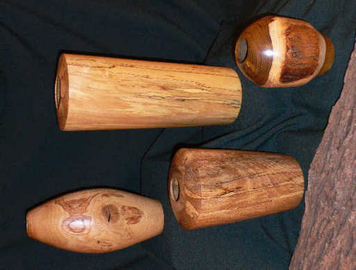 Group of wood art work