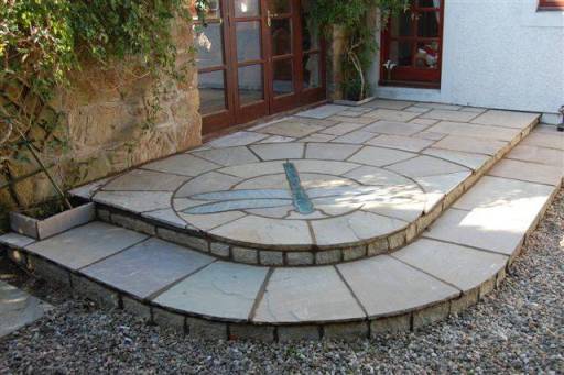 Paved patio steps in Fife