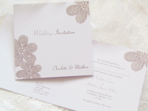 Modern Lace Wedding Stationery Colletion