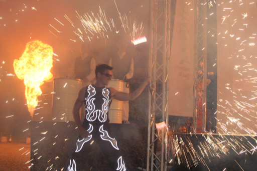 Fire and spark performers