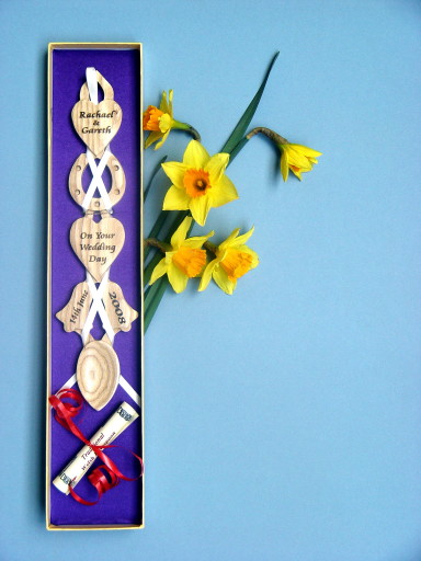 Wedding/Anniversary Boxed Lovespoon with ribbon and scroll