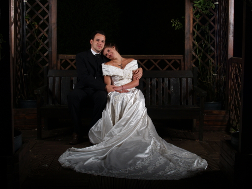 wedding photo the day ends