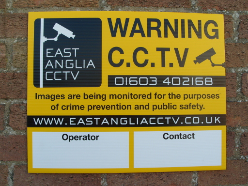our CCTV warning sign