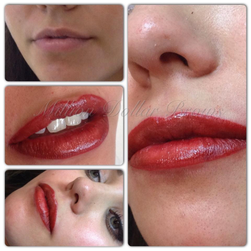 Semi-Permanent Lip Line and Lip Blusher