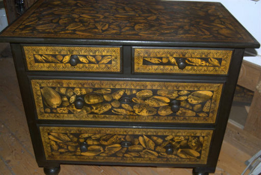 shells on a 19th century chest