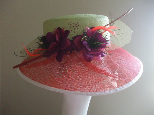 This is a hat designed for a Mother of the Bride who described it as a 'work of art'.