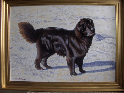dog oil painting