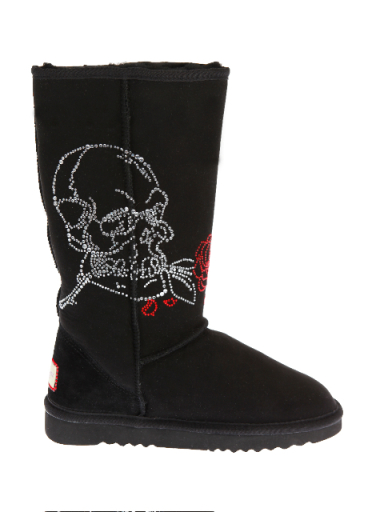Custom crystal boots Sheepskin