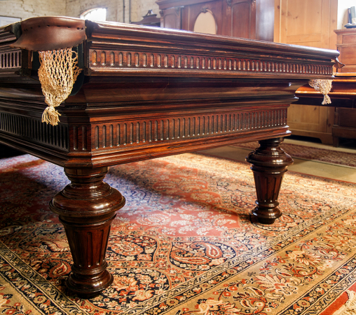 Antique pool table restored at Browns Antiques.Antique snooker tables.