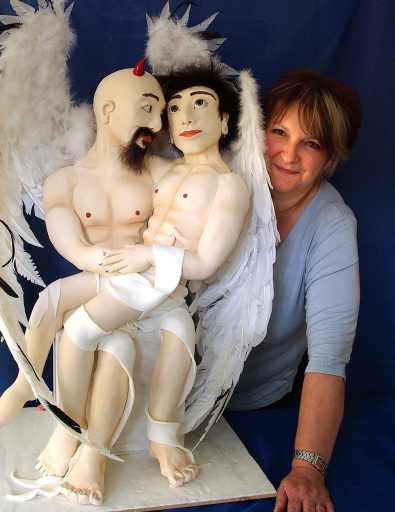 Sugar wacky wedding sculpture for same sex event