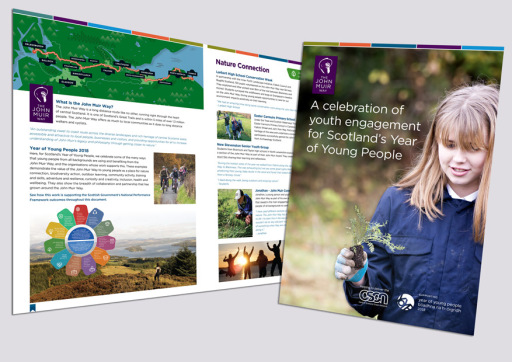Year of Young People brochure design by Glasgow graphic designers, G3 Creative.