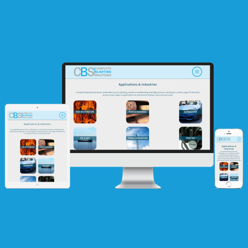 Responsive website for industrial cleaning contractror