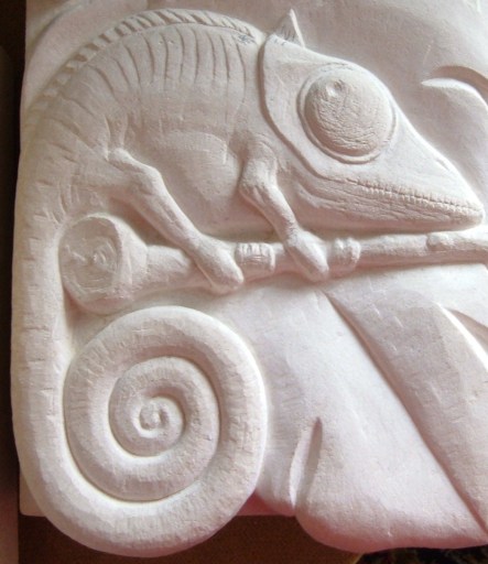 Chameleon. Portland stone. 300 x 300mm