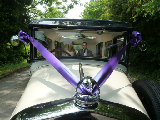 Vintage wedding car
