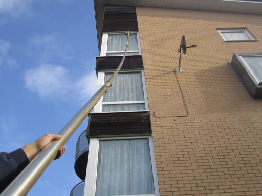 Cleaning a residential block for a Housing Association contract.