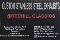 REDHILL CLASSICS STAINLESS STEEL EXHAUST SYSTEMS