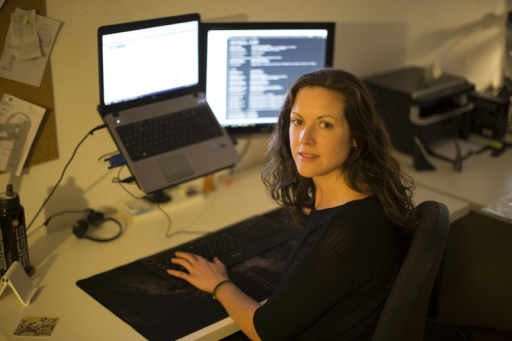 Website designer in office