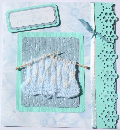 New Baby card, also available in pink