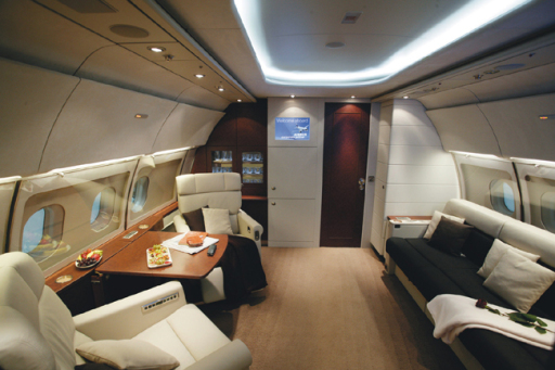 Airbus Private Jet interior