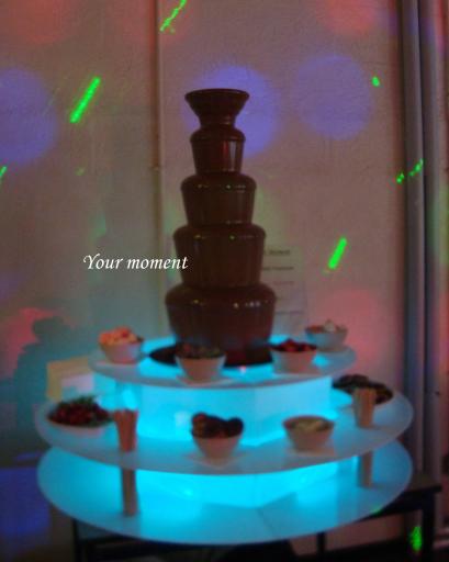 Our lovely chocolate fountain with its surround!