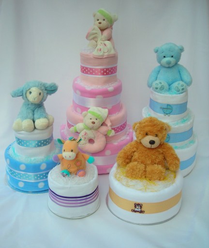 A selection of our gorgeous nappy cakes