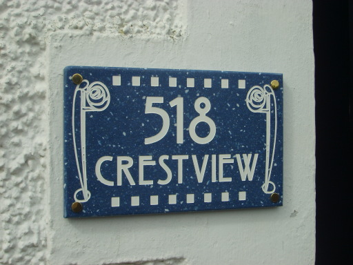 Corian House Sign