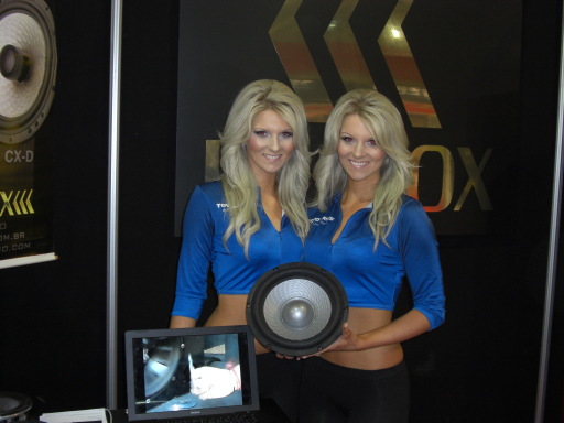 Bravox UXP-12D4 Subwoofer displayed by the Toyo Twins