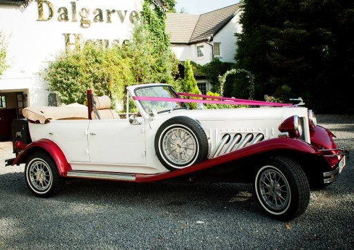 open top beauford bridal car