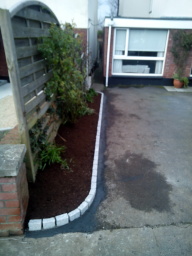 granite kerb and raised flower bed Knocklyon 