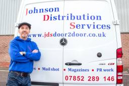 Owner of Johnson Distribution Services with Van