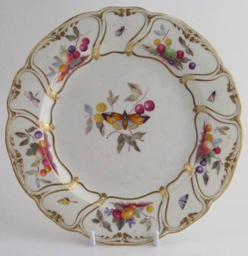 Derby plate decorated by Thomas Steel c1815.