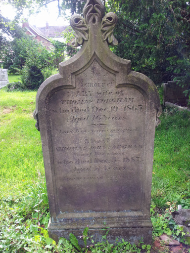 Headstone in St George's Churchyard, Telford