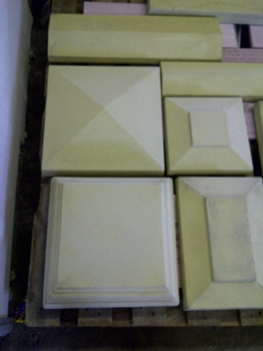 Pier caps in many different shapes and sizes