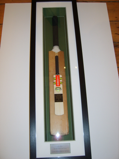 Framed cricket bat