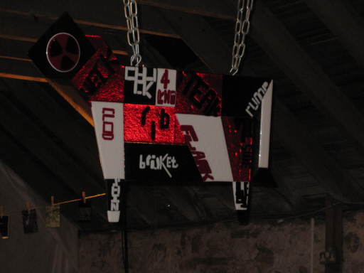 Fused Glass installation 'Propaganda Cow'