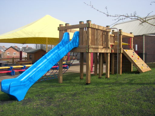 Commercial play towers constructed for Bowhill School, Exeter