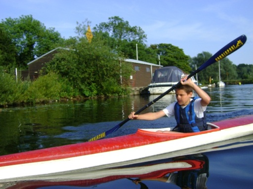 Junior kayak racer