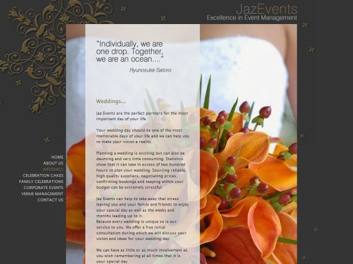 Jaz Events, events in Nottingham, Nottinghamshire, Southwell, Leicester, Derby,