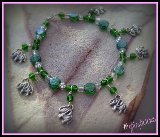 Cute elephant charm bracelet