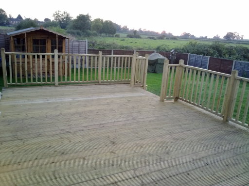 A large Decking area, ideal for family bbq's pic-nics and outdoor fun!