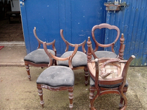 ballon back chairs pre restoration